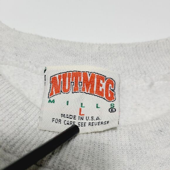 Vintage Anaheim Mighty Duck Crewneck Sweatshirt Youth Size Large NUTMEG Made USA - Picture 2 of 8